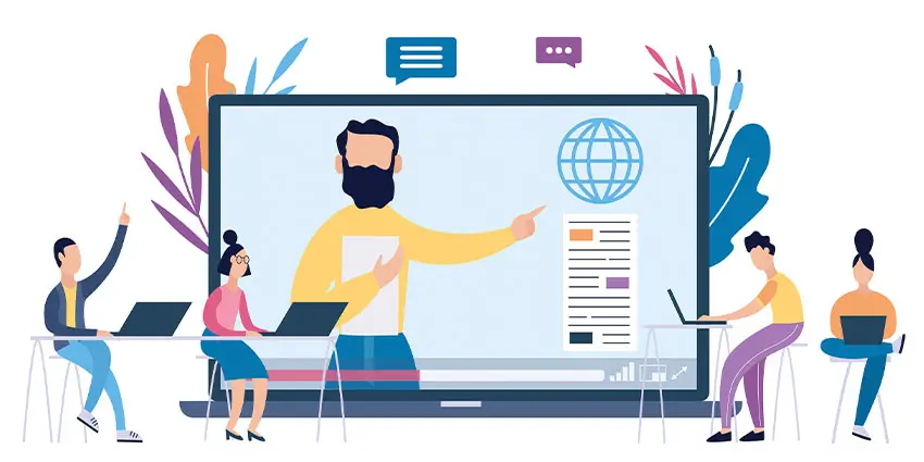 تشکیل وبینار با حضور افراد